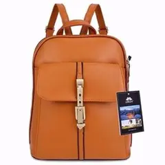 リュック サック レディース 2way バッグ PUレザー 肩掛け (ブラウン△