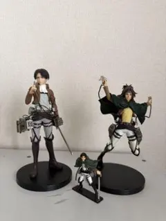 進撃の巨人 一番くじ リヴァイ エレン ミカサ フィギュア - メルカリ