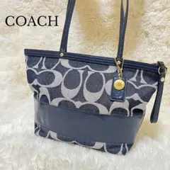 COACH コーチ シグネチャー トートバッグ ターンロック 肩掛 F13972