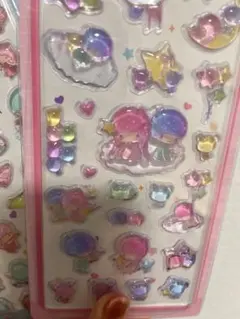 キキララ　ぷっくりシール2シートセット　リトルツインスターズ