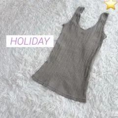 【HOLIDAY/ホリデイ】Uネックタンクトップシャツ/オリーブグリーン/カーキのサムネイル