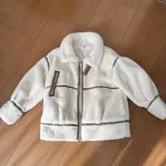 earth music & ecology アイボリー ボアジャケット