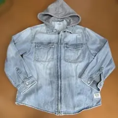ZARA フード付きデニムジャケット