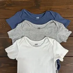 H&M オーガニックコットンロンパース3枚セット 男の子 80