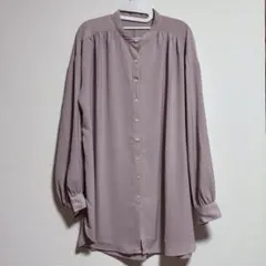 earth music&ecology バンドカラー ブラウス チュニック