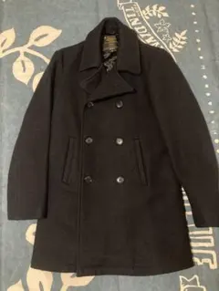 細身シルエット フィデリティFIDELITY メルトンピーコート Sサイズ 黒