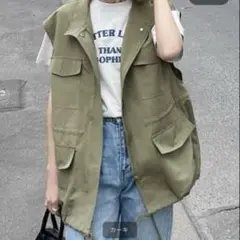 Chillfar ミリタリーベスト オリーブグリーン