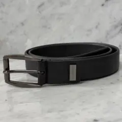 Ermenegildo Zegna エルメネジルドゼニア 本革 レザーベルト 黒