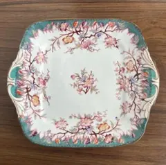 オールドミントン　カッコー　1900年頃か　シノワズリ　スクエアプレート オールドミントン カッコー 1900年頃か シノワズリ スクエア