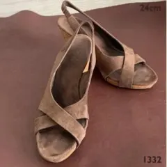 UGG【24cm位】ウェッジソールサンダル クリーニングお手入れ済 値下げ対応⭕️