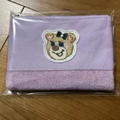 【新品】ラブラリーバイフェイラー オールドテディ　ワッペンポーチ ペールパープル
