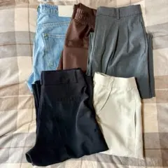 デニム　ハーフパンツ　ワイドパンツ　まとめ　5点