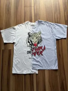 【バイソン】極美品 オニツカタイガー ドッキング Tシャツ ストライプ バイソン様専用】極美品 オニツカタイガー ドッキング Tシャツ