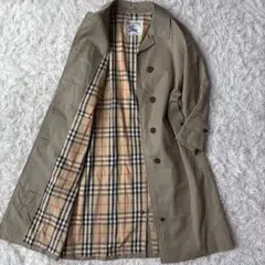 極美品/XL相当✨バーバリーズ ステンカラーコート ノバチェック ロング 玉虫色