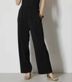 ブラック ワイドパンツ azul by moussy