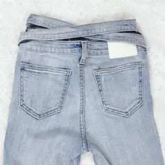 美品 GYDA ジェイダ バッククロス スキニーデニムパンツ XS