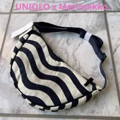 【新品】　ユニクロマリメッコ ラウンドミニショルダーバッグ　ネイビー