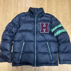 トミー ヒルフィガー メンズ ダウンジャケット ブラック Lサイズ