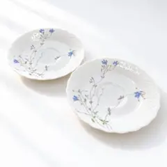 ナルミ NARUMI ボーンチャイナ 花柄 ソーサー2枚 13.7cm