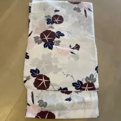 朝顔ホワイト浴衣　クリーニング済み
