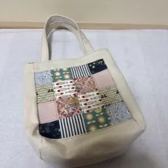 パッチワーク風　トートバッグ