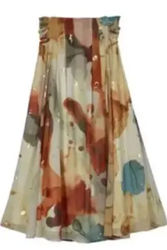 Ameri UNDRESSED AMELIA INK ART SKIRT