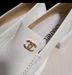極美品】CHANEL シャネル ローファー ゴールド ココマーク36 1/2C 