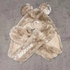 ディズニーリゾート　ファンキャップ　ミッキー　マフラー　帽子　フード付きマフラー