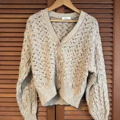 earth music&ecology 透かし編みカーディガン