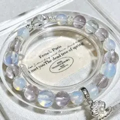 ✴︎キラキラ針と虹入り✴︎  『10種類の天然石ブレスレット』  高品質 1点物 日本の石 津軽錦石 赤 10mm ブレスレット 青森県産 パワーストーン