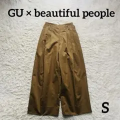 GUx beautiful people タックワイドパンツ S