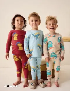 ベビーパジャマ 3着セット 動物プリント