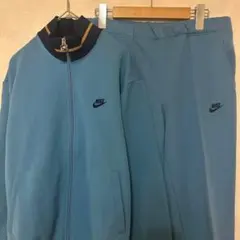 【激レア】古着　NIKE　ナイキ　ジャージ　セットアップ　紺タグ　刺繍ロゴ　水色