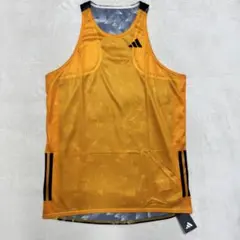 【新品未使用タグ付き】アディダスランニング シングレット オレンジ Lサイズ
