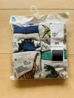 ★お得★綿混　ブリーフ 4枚セット サイズ100 恐竜柄 新品