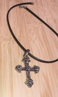 スカルクロス ネックレス ドクロ 十字架 ペンダント