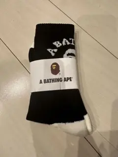 A BATHING APE ソックス ブラック×ホワイト