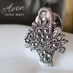 ✧刻印有✧ AVON エイボン ヴィンテージ ブローチ バスケット パニエ