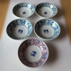 たち吉　橘　和食器 小皿 5枚セット 色絵 花果実文のサムネイル