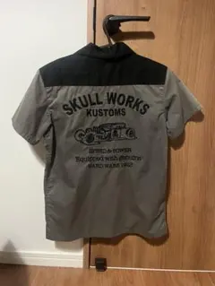 Skull Works ワークシャツ　80s ボーリグシャツ　アメカジ　刺繍　Mのサムネイル
