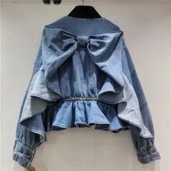 あか様専用　リボン付きデニムジャケット Mサイズ