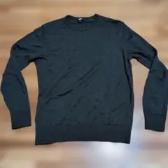 【中古】ユニクロUNIQLOメリノクルーネックセーター（L）