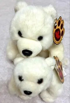Maplefoot Bears シロクマ ぬいぐるみ 2体セットのサムネイル