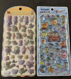 【正規品】ズートピアコットンパフィー　ドラえもんチェリジェムステッカー2点セット