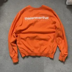thisisneverthat クルーネック スウェット オレンジ Lのサムネイル