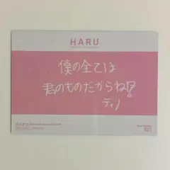 SEVENTEEN HARU 直筆メッセージトレカ　ディノ