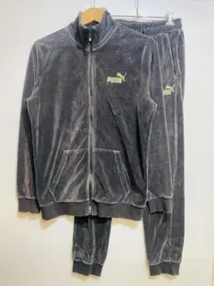 PUMA ベロア ジャージ 上下 セット ジャケット パンツ GOLD刺繍