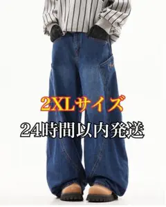 ✨️新品✨️ワイドシルエット ブルーデニム ワイドパンツ Y2K 韓国 激太