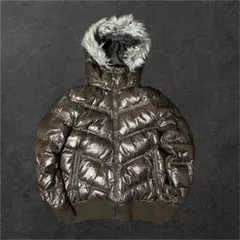 old uniqlo 00s y2kプレミアムダウン 短丈 肉厚 光沢