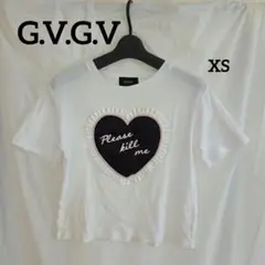 ♥️手洗い可♥️【G.V.G.V.】XS ホワイト ハート ロゴ フリルのサムネイル